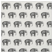 Antieke Olifant Tekening Stof (Swatch)