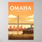 Antieke Omaha Nebraska Poster (Voorkant)
