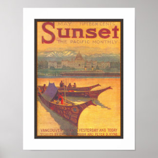 ANTIEKE OMSLAG VAN TIJDSCHRIFT UIT 1914 POSTER