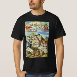 Antieke ontdekkingsreizigers met antieke wereldbol t-shirt