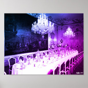 Antieke Oostenrijk Wenen Hofburg paleis Eetkamer Poster