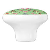 Antieke Oosterse bloemkeramische knop (Zijkant)