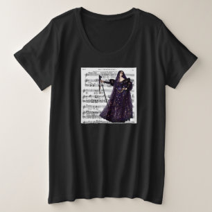 Antieke Operagotiek Koningin van de Nacht Kunst Grote Maat T-shirt