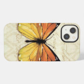 Antieke Oranje Vlinder iPhone Hoesje (Achterkant horizontaal)
