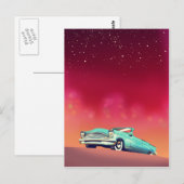 Antieke Oude Auto Briefkaart (Voorkant / Achterkant)
