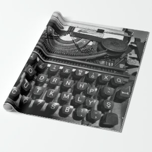 antieke oude schrijfmachine gebruikt in correspond cadeaupapier