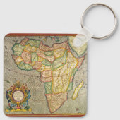 Antieke Oude Wereld Gerardus Mercator Kaart van Af Sleutelhanger (Achterkant)