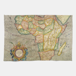 Antieke Oude Wereld Gerardus Mercator Kaart van Af Theedoek