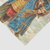 Antieke Oude Wereld Kerstman Tissue Papier (Detail)