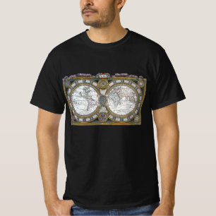 Antieke Oude Wereldkaart door Claude Auguste Berey T-shirt