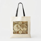 Antieke Oude Wereldkaart door Frederick de Wit, ci Tote Bag (Voorkant)