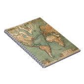 Antieke Oude Wereldkaart Notitieboek (Rechterzijde)