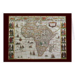 Antieke Oude Wereldkaart van Afrika door Blaeu, ci