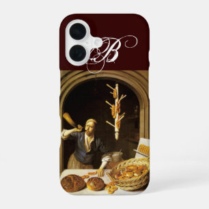 ANTIEKE OVEN BACKER, BACKERIJ BROOD WINKEL MONOGRA iPhone 16 HOESJE