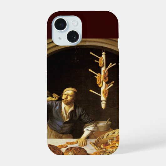 ANTIEKE OVEN BACKER, BAKKERIJ BROOD WINKEL iPhone 15 HOESJE (Achterkant)