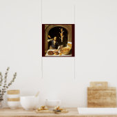 ANTIEKE OVEN BACKER, BAKKERIJ BROOD WINKEL POSTER (Keuken)