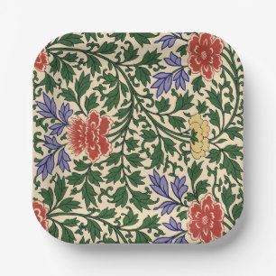 Antieke Owen Jones Chinoiserie Pioenpatroon Papieren Bordje