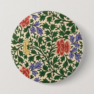 Antieke Owen Jones Chinoiserie Pioenpatroon Ronde Button 7,6 Cm