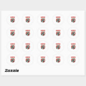 Antieke Pa Vader Gravure Ronde Sticker (Vel)