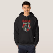 Antieke Paard Daddy Gravure Hoodie (Voorkant volledig)