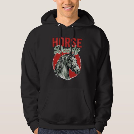 Antieke Paard Daddy Gravure Hoodie (Voorkant)