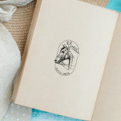 Antieke Paard, Modern Ex Libris Boek Rubberstempel