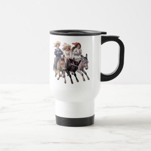 Antieke paard pony kinderen kunst reisbeker (Rechts)