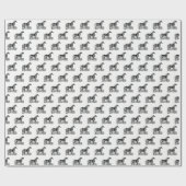 Antieke Paard Staand Cadeaupapier (Vlak)