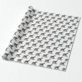 Antieke Paard Staand Cadeaupapier (Uitgerold)
