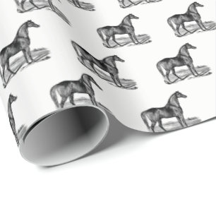 Antieke Paard Staand Cadeaupapier