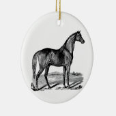Antieke Paard Staand Keramisch Ornament (Rechts)