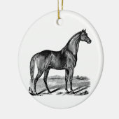 Antieke Paard Staand Keramisch Ornament (Links)