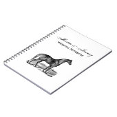 Antieke Paard Staand Notitieboek (Linkerzijde)