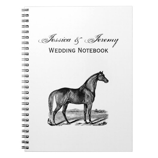 Antieke Paard Staand Notitieboek (Voorkant)