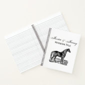 Antieke Paard Staand Notitieboek (Binnen)