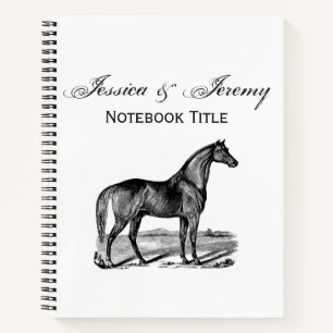 Antieke Paard Staand Notitieboek