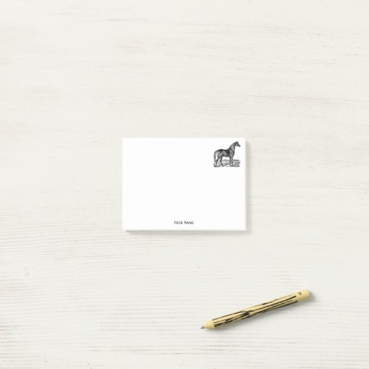 Antieke Paard Staand Post-it® Notes (Op bureau)