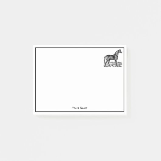 Antieke Paard Staand Post-it® Notes (Voorkant)