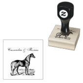 Antieke Paard Staand Rubberstempel (Gestempeld)