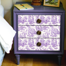 Antieke paarse bloem Toile de Jouy