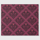 Antieke paarse Bourgondië damast uit Parijs Cadeaupapier (Vlak)