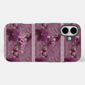 Antieke paarse orchidee telefoonhoesje Case-Mate iPhone case (Achterkant (horizontaal))