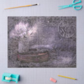Antieke Paarse Oude Script Bladmuziek Tissuepapier (Craft)