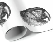 Antieke Papegaai Cadeaupapier (Rol Hoek)