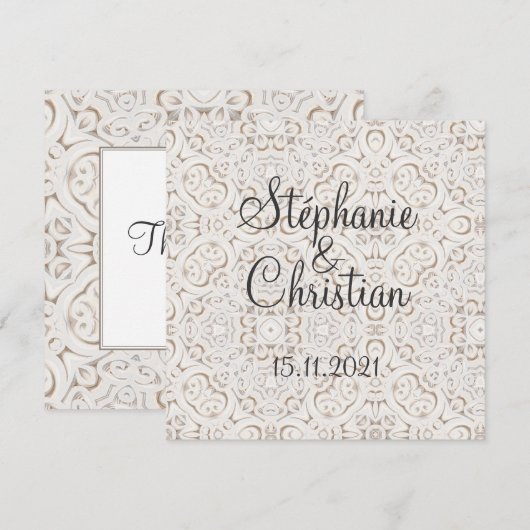 Antieke papieren kantelhouwelijk  (Voorkant / Achterkant)