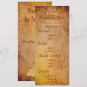 Antieke papieren lesbisch huwelijksreceptie menu k kaart (Voorkant / Achterkant)