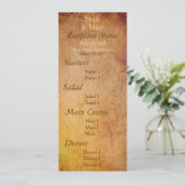 Antieke papieren lesbische huwelijksreceptie menu kaart (Staand voorkant)