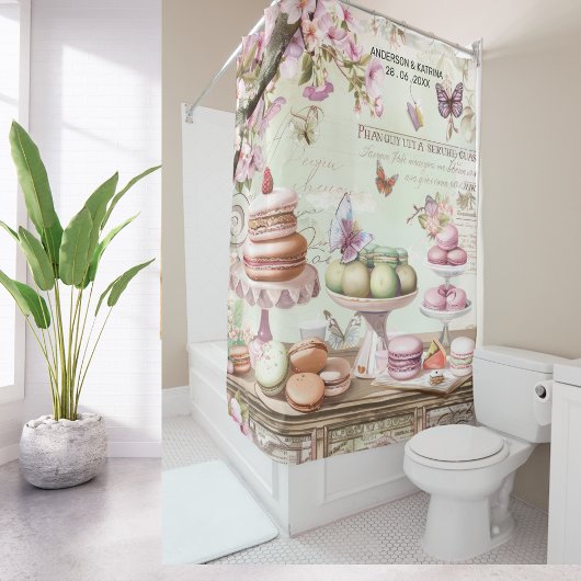 Antieke Parelse Bakkerij Wonderland Aangepaste Naa Douchegordijn