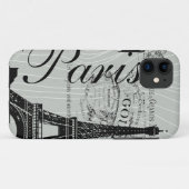 Antieke Parijs & Eiffeltoren Case-Mate iPhone Case (Achterkant (horizontaal))