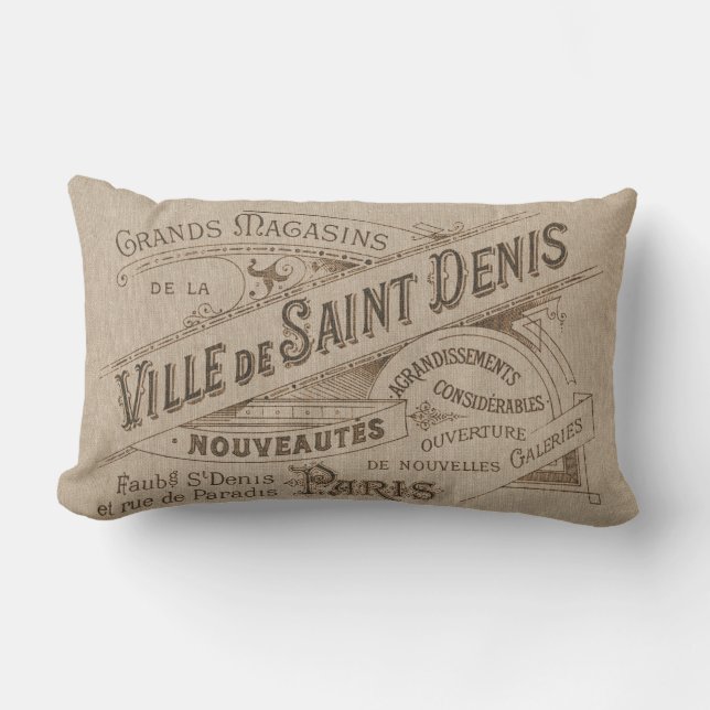 Antieke Parijse Reclame Villa Saint Kussen (Voorkant)